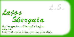 lajos skergula business card